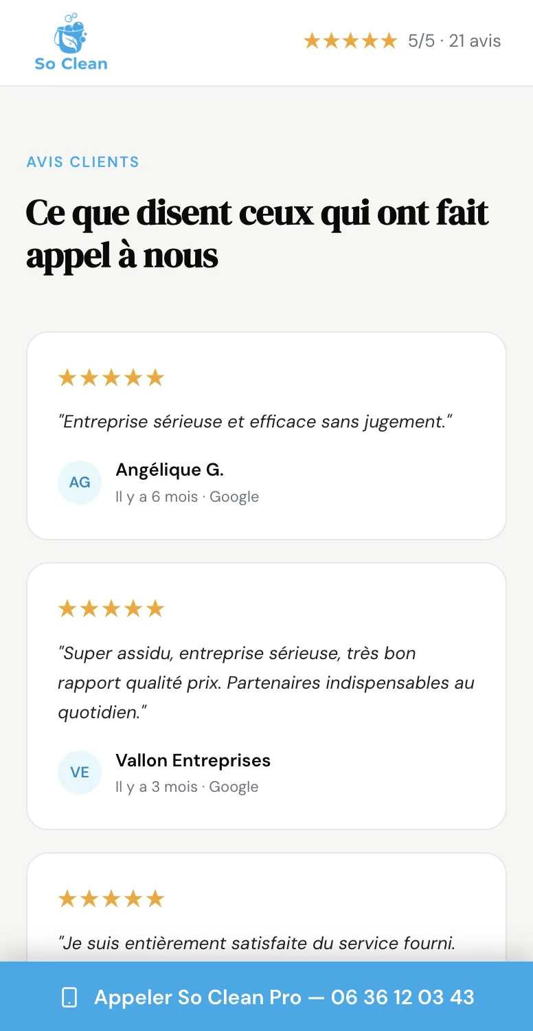 So Clean Pro - Avis clients