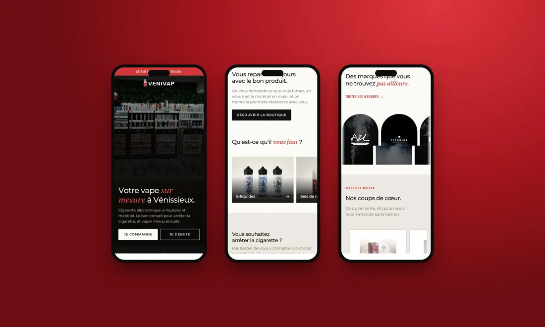 Venivap, Boutique de cigarettes électroniques